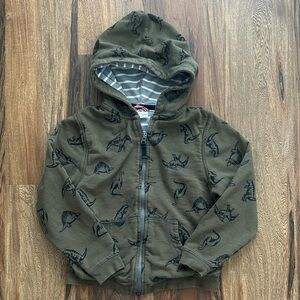 Hanna Andersson Boy’s Green Dinosaur Hoodie Size 8 (130)